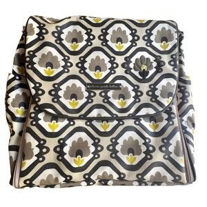 $198 PETUNIA PICKLE BOTTOM Boxy Backpack Diaper Bag Floral Designer Mom‎ Purse